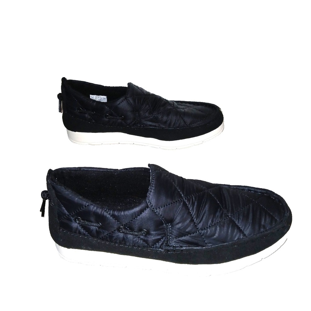 Sperry Women Moc-Sider Nylon Loafers Shoes Moccasin 9.5M Black Causal Slip On